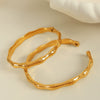 Light Luxury Jewelry Flat Bamboo Bracelet 316L Stainless Steel Goldplated