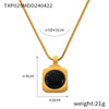 Light Luxury Jewelry Suit 316L Stainless Steel Inlaid With Tiger Eye Stone Retro Style Electroplating