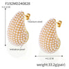 Light Luxury Jewelry 316L Stainless Steel Geometric Water Drop Shape Earrings With Electroplating Design