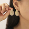 Light Luxury Jewelry 316L Stainless Steel Geometric Water Drop Shape Earrings With Electroplating Design