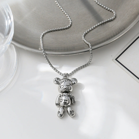 Light Luxury Letters Numbers Text Tassel Necklace Titanium Steel Alloy Electroplating Jewelry