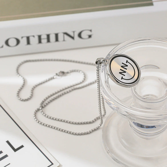 Light Luxury Letters Numbers Text Tassel Necklace Titanium Steel Alloy Electroplating Jewelry