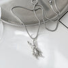 Light Luxury Letters Numbers Text Tassel Necklace Titanium Steel Alloy Electroplating Jewelry