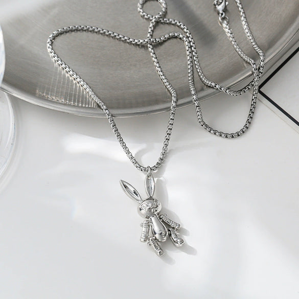 Light Luxury Letters Numbers Text Tassel Necklace Titanium Steel Alloy Electroplating Jewelry