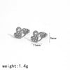 Light Luxury Microinlaid Zircon Flower Stainless Steel Electroplated Women's Earrings