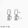 Light Luxury Microinlaid Zircon Flower Stainless Steel Electroplated Women's Earrings