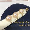 Light Luxury Microinlaid Zircon Freshwater Pearl Peach Heart Ring Copper Material Women's Style