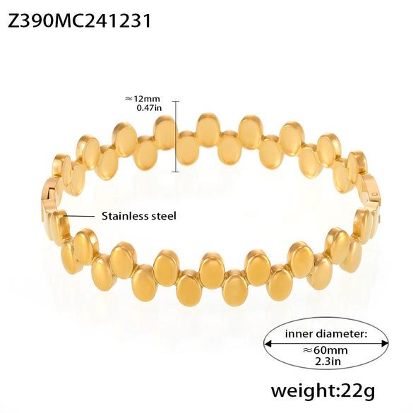 Light Luxury Minimalist Ring And Diamondencrusted Zircon Bracelet Combination Titanium Steel And Stainless Steel Geometric Style 18K Real Gold Electroplated