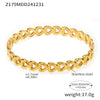 Light Luxury Minimalist Ring And Diamondencrusted Zircon Bracelet Combination Titanium Steel And Stainless Steel Geometric Style 18K Real Gold Electroplated