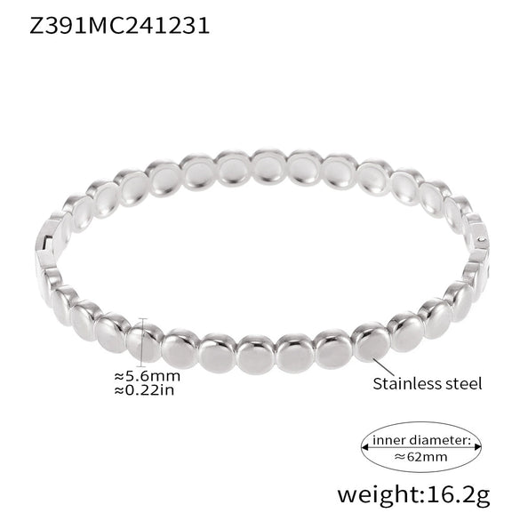 Light Luxury Minimalist Ring And Diamondencrusted Zircon Bracelet Combination Titanium Steel And Stainless Steel Geometric Style 18K Real Gold Electroplated