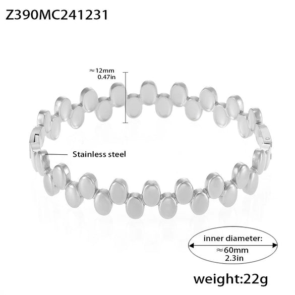 Light Luxury Minimalist Ring And Diamondencrusted Zircon Bracelet Combination Titanium Steel And Stainless Steel Geometric Style 18K Real Gold Electroplated