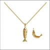 Light Luxury Movable Koi Fish Pendant Earrings For Women Copper Electroplated Gold Animal Shape Earrings
