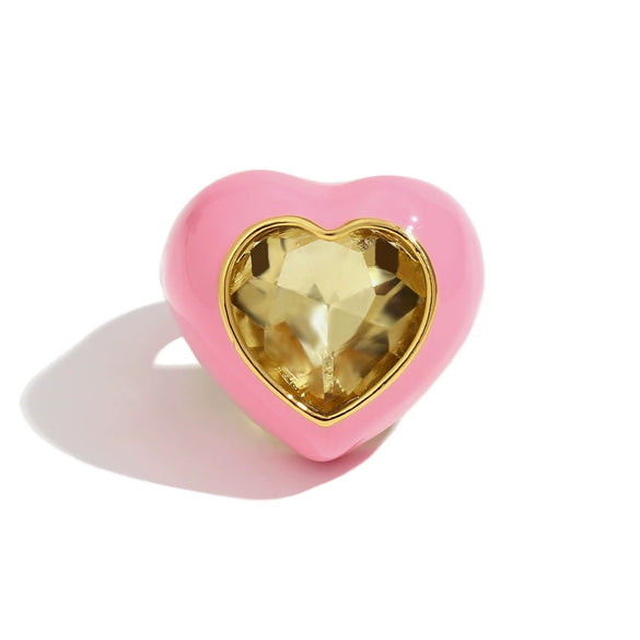 Light Luxury Natural Stone Titanium Steel Geometric Ring Stainless Steel Gold Plated Electroplating Jewelry For Women