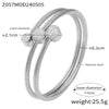 Light Luxury Niche Geometric Multilayer 316L Stainless Steel Electroplated Bracelet With Diamond Design