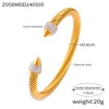 Light Luxury Niche Geometric Multilayer 316L Stainless Steel Electroplated Bracelet With Diamond Design