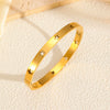 Light Luxury Niche Star Diamond Bracelet Titanium Steel Hollow Buckle For Women Polish Style