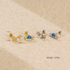 Light Luxury Opal Earrings 925 Silver Geometric Electroplated For Women