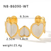 Light Luxury Open Color Love Shaped Oil Titanium Steel And Stainless Steel Electroplated Bracelet