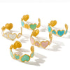 Light Luxury Open Color Love Shaped Oil Titanium Steel And Stainless Steel Electroplated Bracelet
