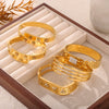 Light Luxury Retro Fashion 316L Stainless Steel Gold Plated Diamond Enamel Glaze Hollow Bracelet Jewelry