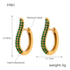 Light Luxury Retro Twist U Shaped Geometric Earrings In Environmental Protection Titanium Steel With Electroplating