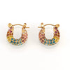 Light Luxury Retro Twist U Shaped Geometric Earrings In Environmental Protection Titanium Steel With Electroplating