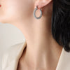Light Luxury Retro Twist U Shaped Geometric Earrings In Environmental Protection Titanium Steel With Electroplating