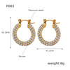 Light Luxury Retro Twist U Shaped Geometric Earrings In Environmental Protection Titanium Steel With Electroplating