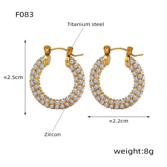 Light Luxury Retro Twist U Shaped Geometric Earrings In Environmental Protection Titanium Steel With Electroplating
