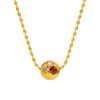 Light Luxury Round Ball Inlaid Colorful Zircon Beads Collarbone Necklace Stainless Steel Geometric Electroplated Jewelry