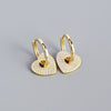 Light Luxury S925 Silver Geometric Heartshaped Diamondembedded Earring Buckle Jewelry For Women With Electroplating