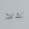 Light Luxury S925 Silver Ins Leaves Olive Branch Zircon Electroplated Earrings