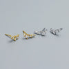 Light Luxury S925 Silver Ins Leaves Olive Branch Zircon Electroplated Earrings