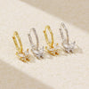Light Luxury S925 Silver Irregular Insects Butterfly Stud Earrings For Women With Electroplating
