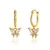 Light Luxury S925 Silver Irregular Insects Butterfly Stud Earrings For Women With Electroplating