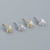 Light Luxury S925 Silver Square Zircon Earrings With Stacked Ladder Design And Electroplating