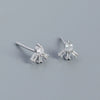 Light Luxury S925 Silver Square Zircon Earrings With Stacked Ladder Design And Electroplating