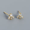 Light Luxury S925 Silver Square Zircon Earrings With Stacked Ladder Design And Electroplating