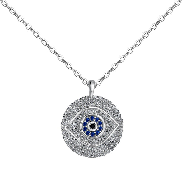 Light Luxury S925 Sterling Silver Disc Necklace For Women With Geometric Design And Electroplating Treatment