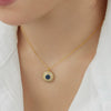 Light Luxury S925 Sterling Silver Disc Necklace For Women With Geometric Design And Electroplating Treatment