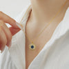 Light Luxury S925 Sterling Silver Disc Necklace For Women With Geometric Design And Electroplating Treatment