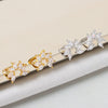 Light Luxury S925 Sterling Silver Flower Earrings With Marquise Zircon Inlay For Women