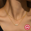 Light Luxury S925 Sterling Silver Fourleaf Clover Oval Shape Exquisite Adjustable Elegant Collarbone Necklace For Women With Zirconia Design
