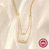 Light Luxury S925 Sterling Silver Fourleaf Clover Oval Shape Exquisite Adjustable Elegant Collarbone Necklace For Women With Zirconia Design