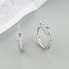 Light Luxury S925 Sterling Silver Geometric Electroplated Diamond Ear Ring For Women