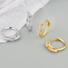 Light Luxury S925 Sterling Silver Geometric Electroplated Diamond Ear Ring For Women