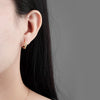 Light Luxury S925 Sterling Silver Geometric Electroplated Diamond Ear Ring For Women