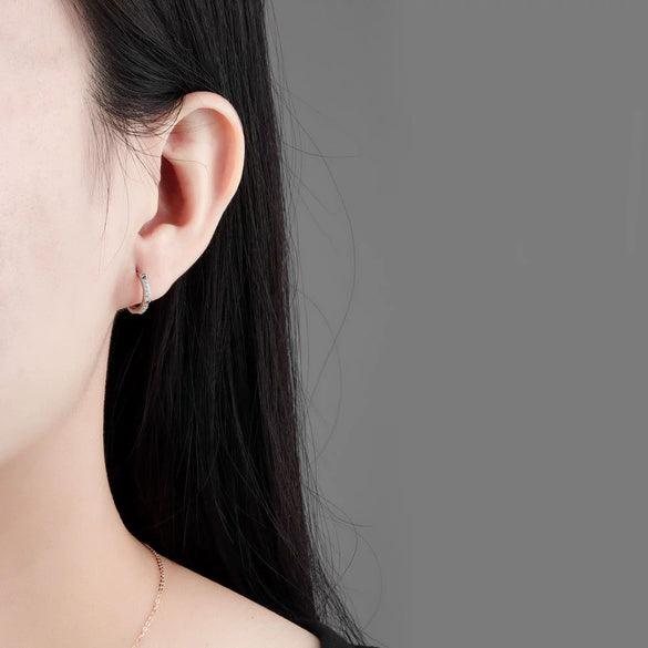Light Luxury S925 Sterling Silver Geometric Rivet Stud Earrings With Electroplated Finish