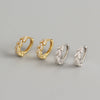Light Luxury S925 Sterling Silver Peach Heart Leaf Diamond Ear Ring For Women With Electroplating And Flower Pattern