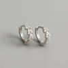 Light Luxury S925 Sterling Silver Peach Heart Leaf Diamond Ear Ring For Women With Electroplating And Flower Pattern